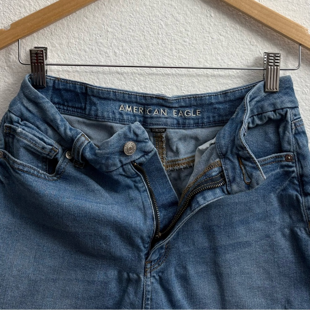 American Eagle AE Curvy Mom Shorts High Rise Stretch Denim size 8 - Picture 9 of 13